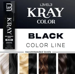 L3VEL3 Kray Black Semi Permanent Color Tube 100 ml
