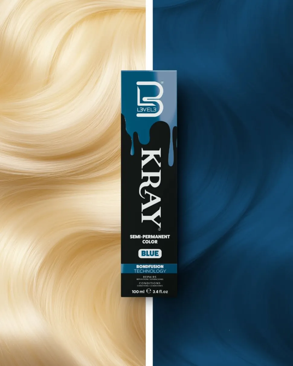 L3VEL3 Kray Blue Semi Permanent Color Tube 100 ml