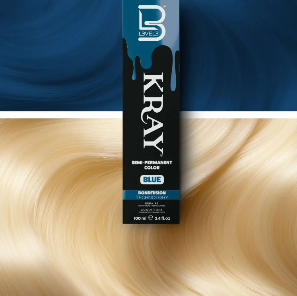 L3VEL3 Kray Blue Semi Permanent Color Tube 100 ml