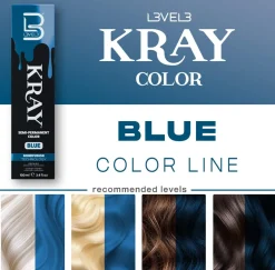 L3VEL3 Kray Blue Semi Permanent Color Tube 100 ml
