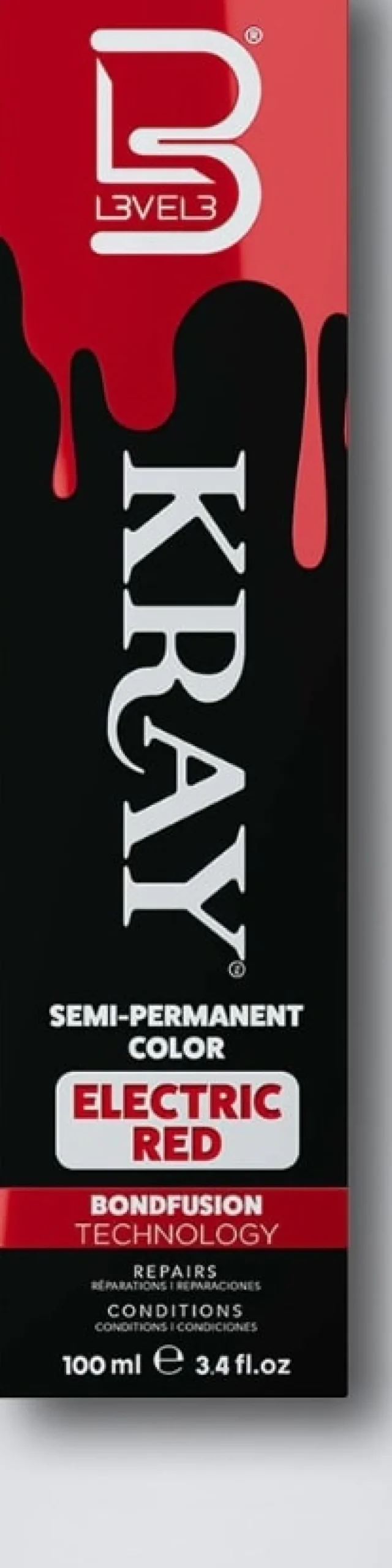 L3VEL3 Kray Electric Red Semi Permanent Color Tube 100 ml