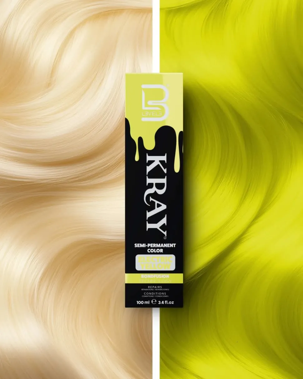 L3VEL3 Kray Electric Yellow Semi Permanent Color Tube 100 ml