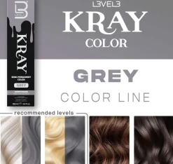 L3VEL3 Kray Grey Semi Permanent Color Tube 100 ml