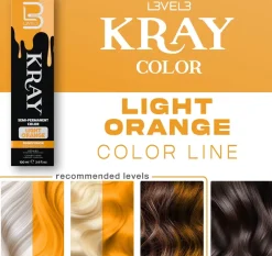 L3VEL3 Kray Light Orange Semi Permanent Color Tube 100 ml