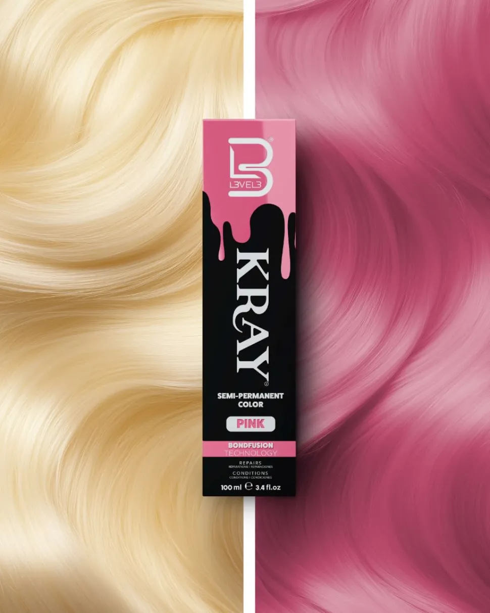 L3VEL3 Kray Pink Semi Permanent Color Tube 100 ml