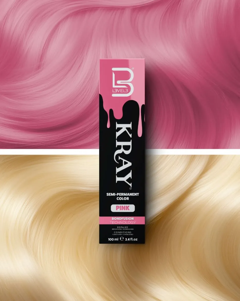 L3VEL3 Kray Pink Semi Permanent Color Tube 100 ml