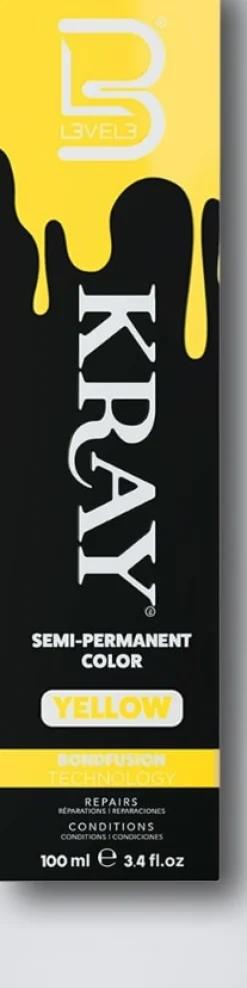 L3VEL3 Kray Yellow Semi Permanent Color Tube 100 ml