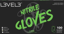 L3VEL3 Lime Small Professional Nitrile Gloves 100 Pack