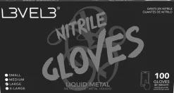 L3VEL3 Liquid Metal Small Professional Nitrile Gloves 100 Pack