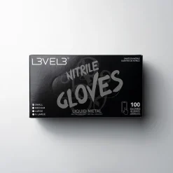 L3VEL3 Liquid Metal Small Professional Nitrile Gloves 100 Pack
