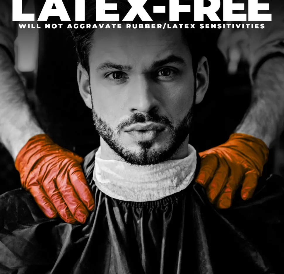 L3VEL3 Orange Small Professional Nitrile Gloves 100 Pack