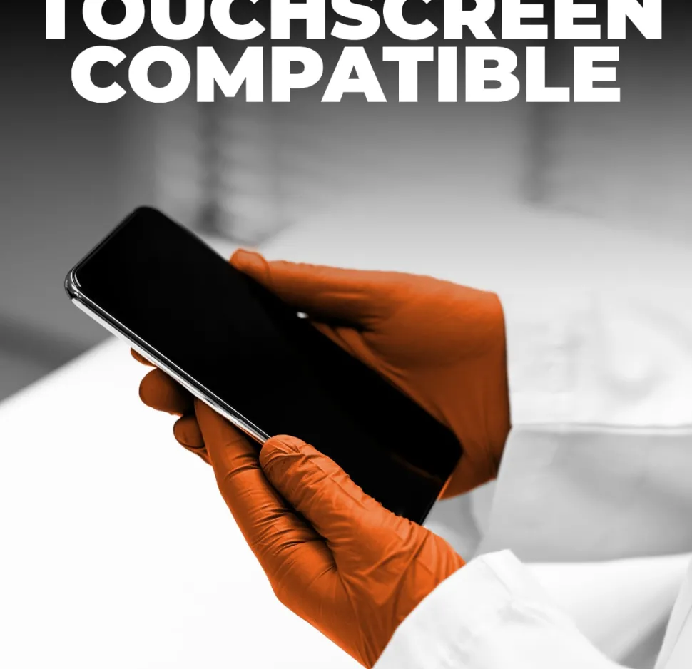 L3VEL3 Orange Small Professional Nitrile Gloves 100 Pack