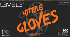 L3VEL3 Orange X-Large Professional Nitrile Gloves 100 Pack