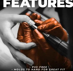 L3VEL3 Orange X-Large Professional Nitrile Gloves 100 Pack