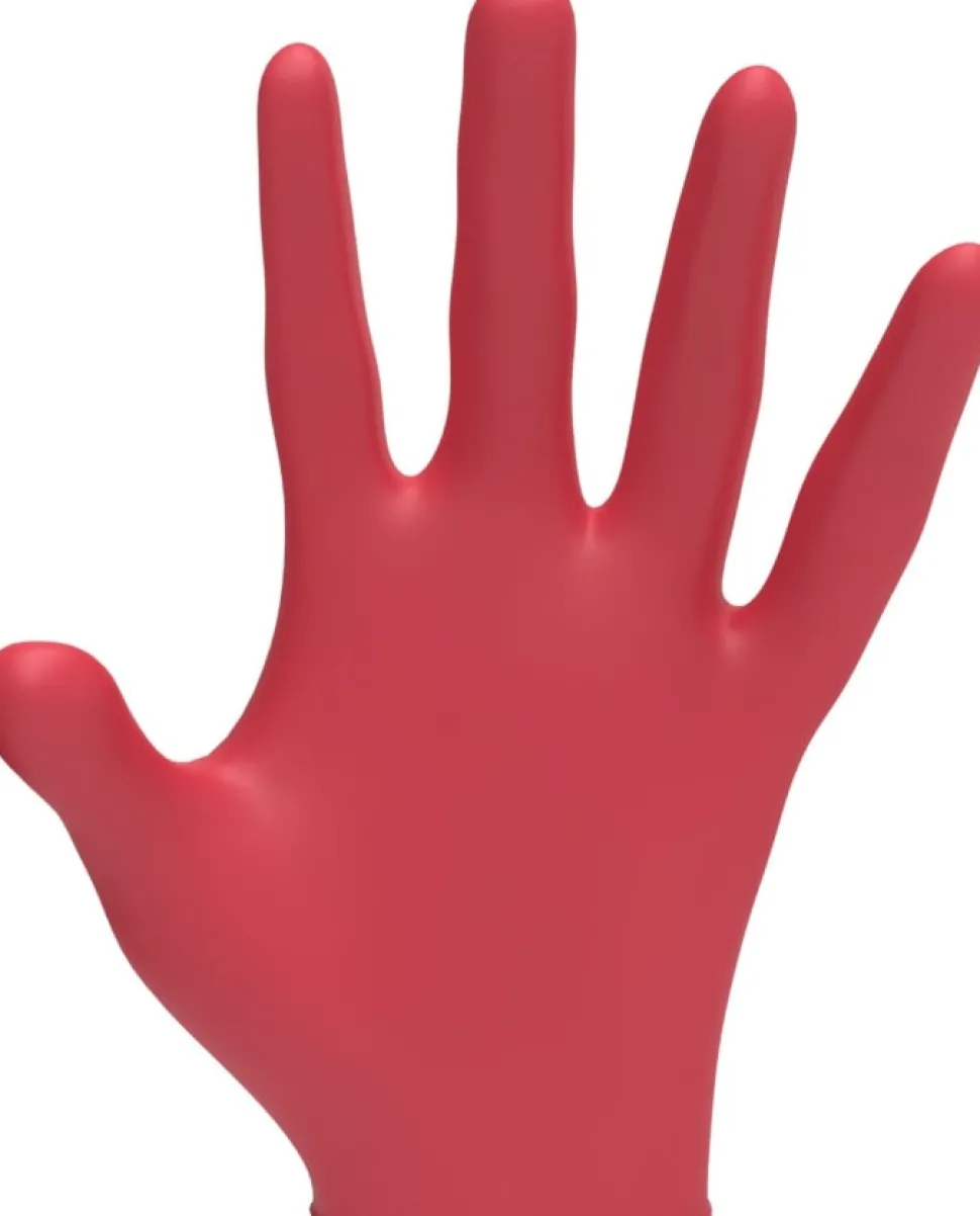 L3VEL3 Red-Ish Large Professional Nitrile Gloves 100 Pack
