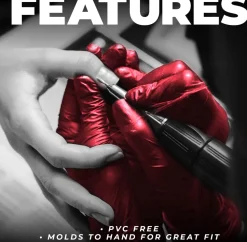 L3VEL3 Red-Ish Medium Professional Nitrile Gloves 100 Pack