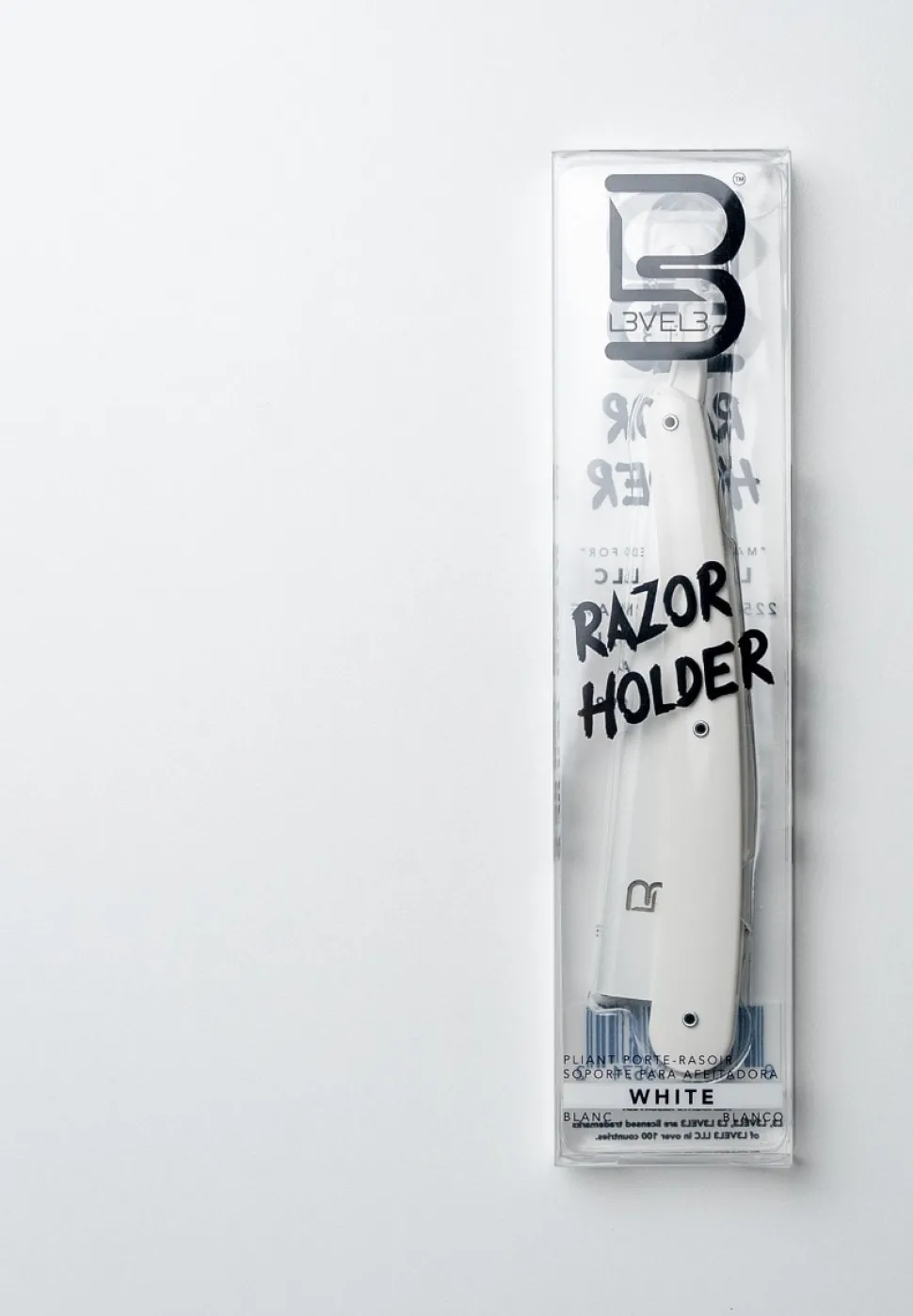 L3VEL3 Straight Razor Holder White