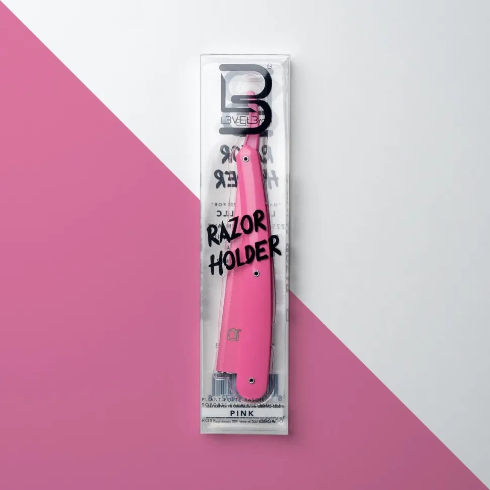 L3VEL3 Straight Razor Holder Pink