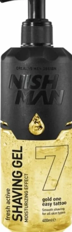 Nishman Shaving Gel 7 Fresh Active Gold One 400 ml