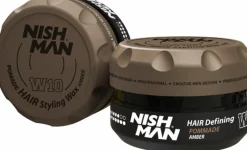 Nishman W10 Hair Styling Wax Pomade Amber - 100 ml