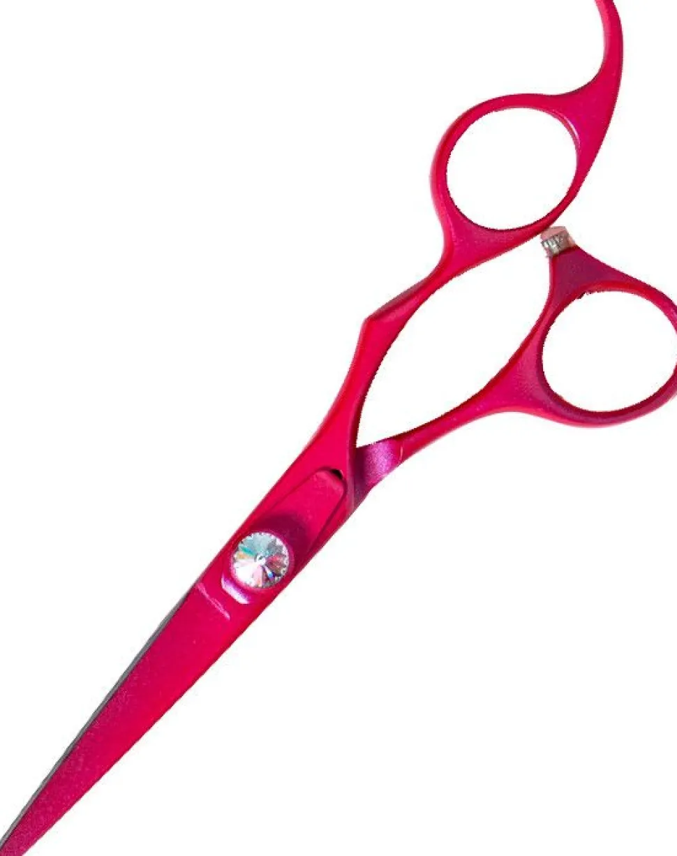 Olivia Garden Cutting scissors 5.75" + Thinner scissors 6" 35 Teeth SilkCut Think Pink 2 (U)