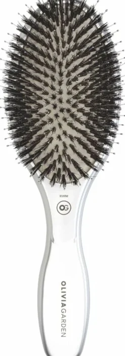 Olivia Garden Expert Care Oval - Boar & Nylon Bristles Silver