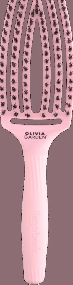 Olivia Garden Fingerbrush Boar & Nylon M Think Pink Jaipur Rose