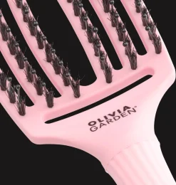 Olivia Garden Fingerbrush Boar & Nylon M Think Pink Jaipur Rose