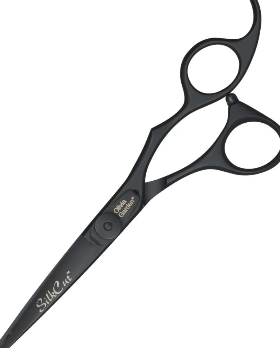 Olivia Garden Silk Cut Set Matt Black 5.75" + Thinning Schear 6.35"