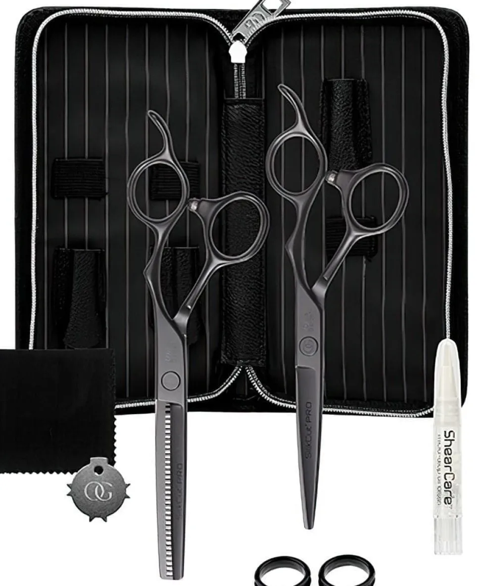 Olivia Garden SilkCut PRO Matt Black Set of 2 - 5.75"
