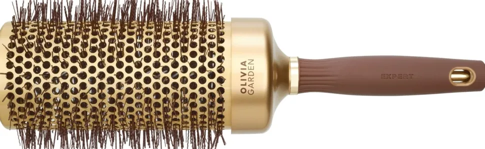 Olivia Garden XL Expert Blowout Speed Wavy Bristles Gold & Brown 65 mm