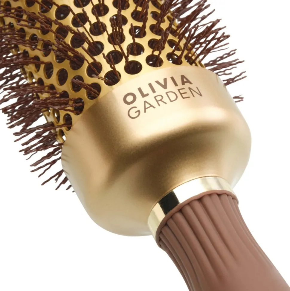 Olivia Garden XL Expert Blowout Speed Wavy Bristles Gold & Brown 65 mm