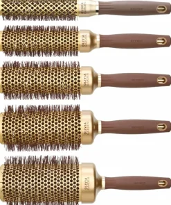 Olivia Garden XL Expert Blowout Speed Wavy Bristles Gold & Brown 45 mm
