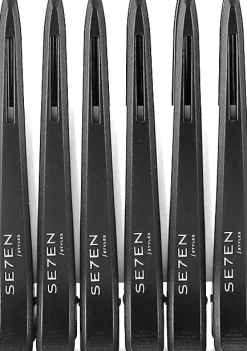 Se7en Styles Black Silicon Clips 6 pcs