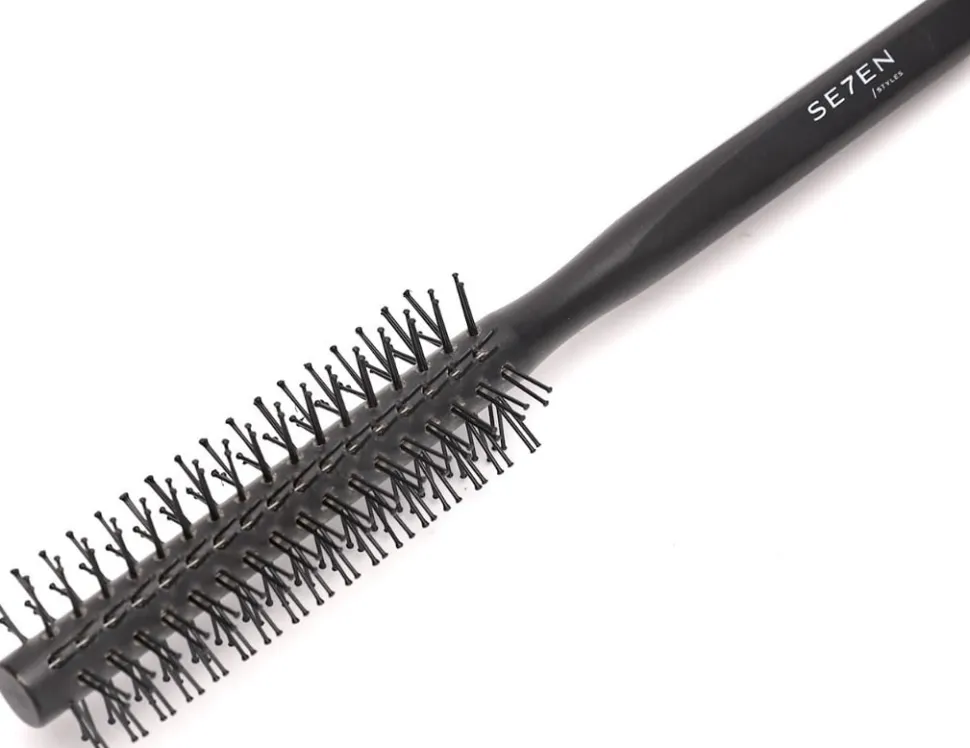 Se7en Styles Black Wooden Round Brush 12 mm