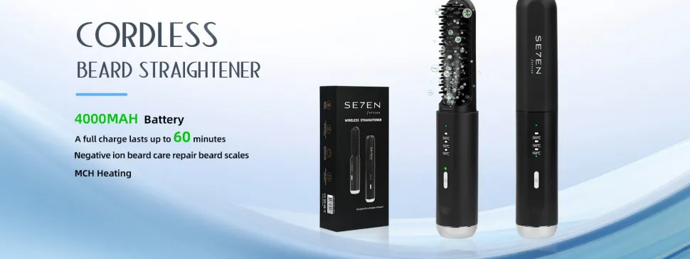 Se7en Styles Cordless Beard & Hair Straightener