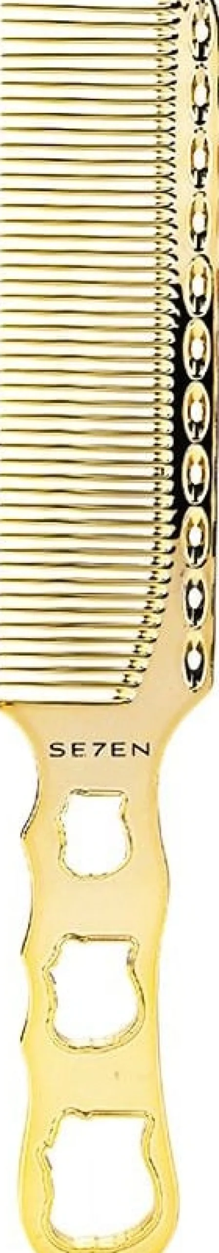 Se7en Styles Gold Metal Handle & Clipper Comb - 21.5 cm