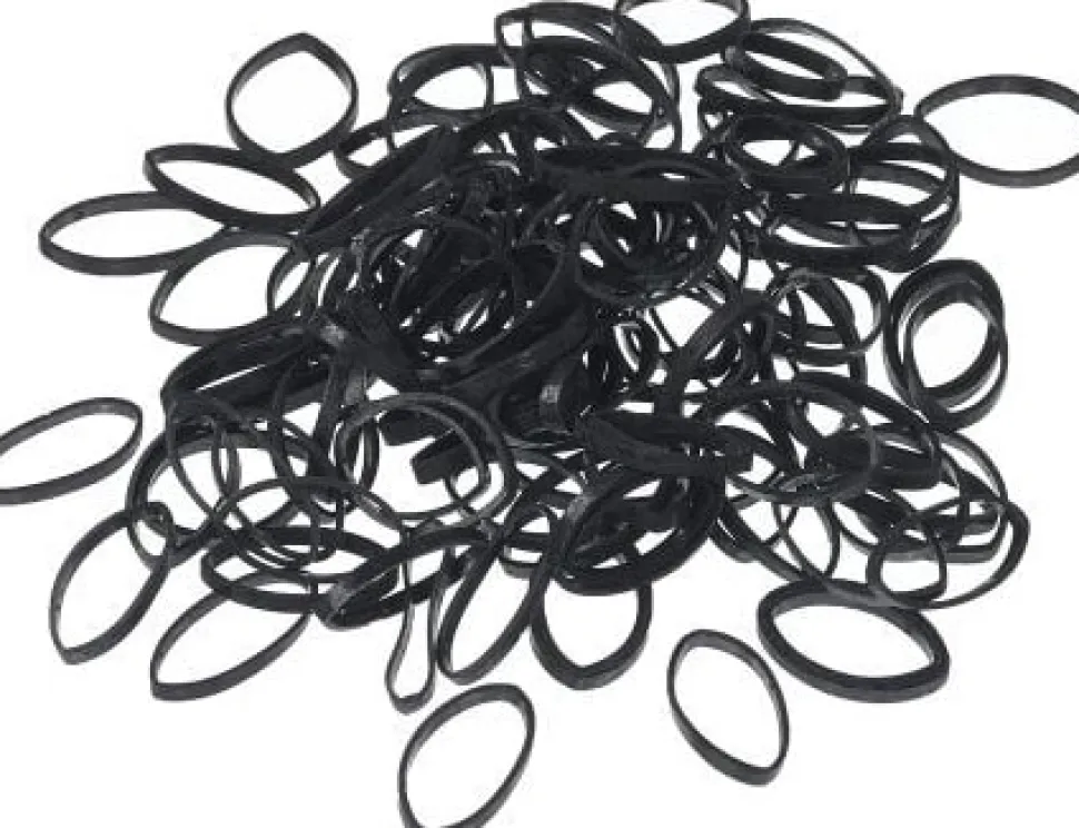 Sibel - Black Hair Ties 20 mm - 500 pcs
