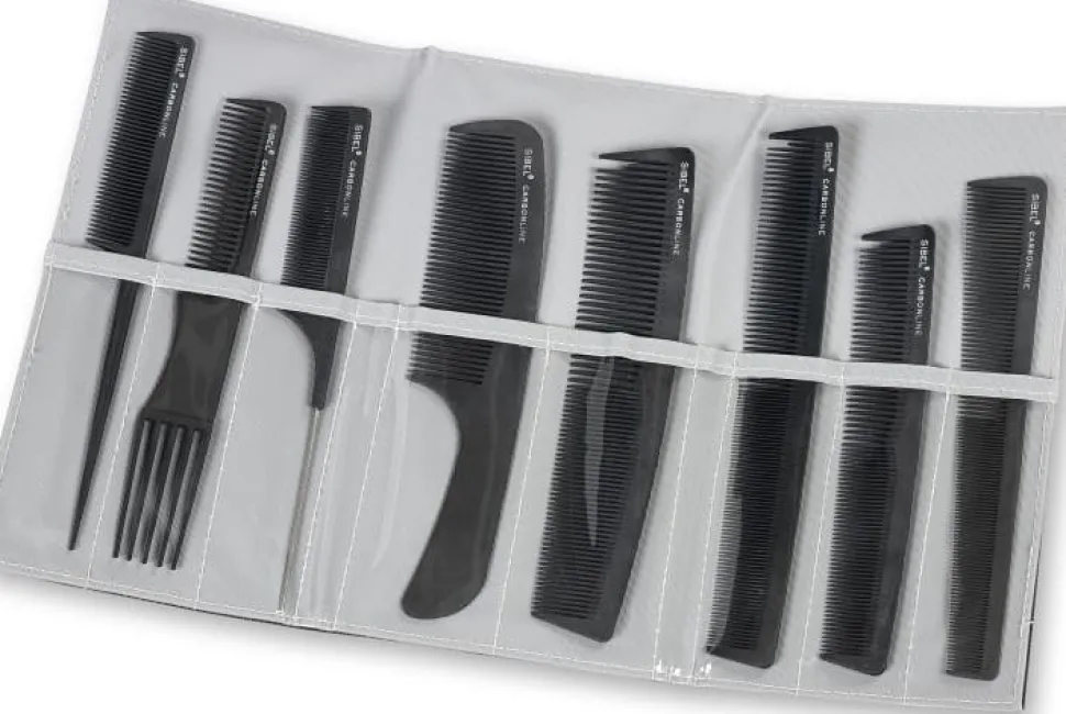 Sibel - Carbon Line Set Of Combs 8pcs