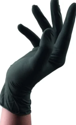 Sibel Black Latex Gloves Large - 100 pcs