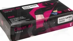 Sibel Black Latex Gloves Large - 100 pcs