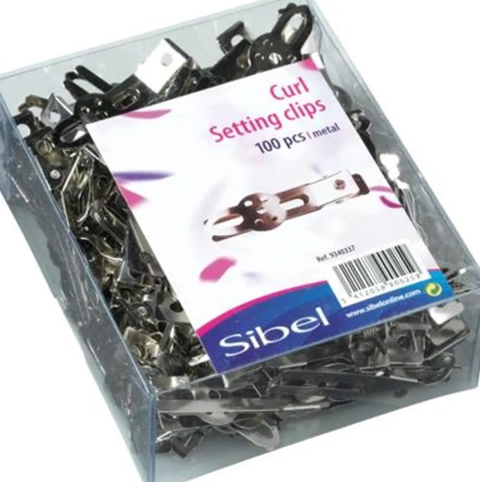 Sibel Curl Clips Metal Flower Box - 100 Pcs