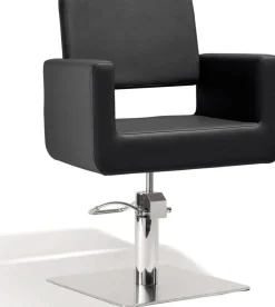 Sibel FELICITAS Styling Chair With Square Base Black Leather