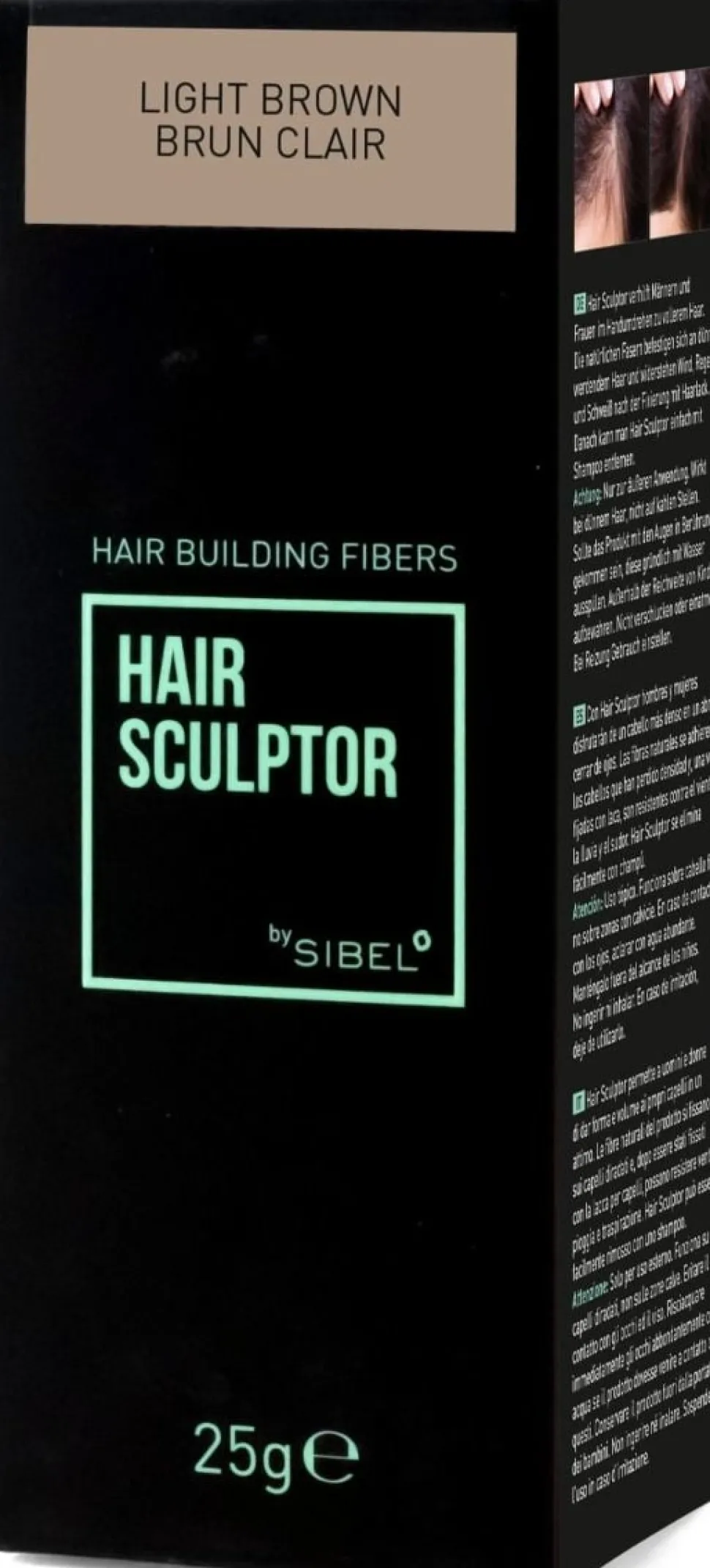 Sibel Hair Sculptor Hair Building Fibers Light Brown 25 g