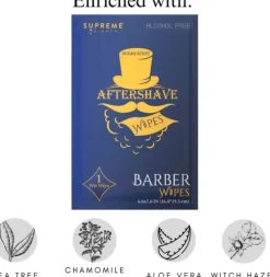 Supreme Trimmer Aftershave Wipes™ 50 Pcs