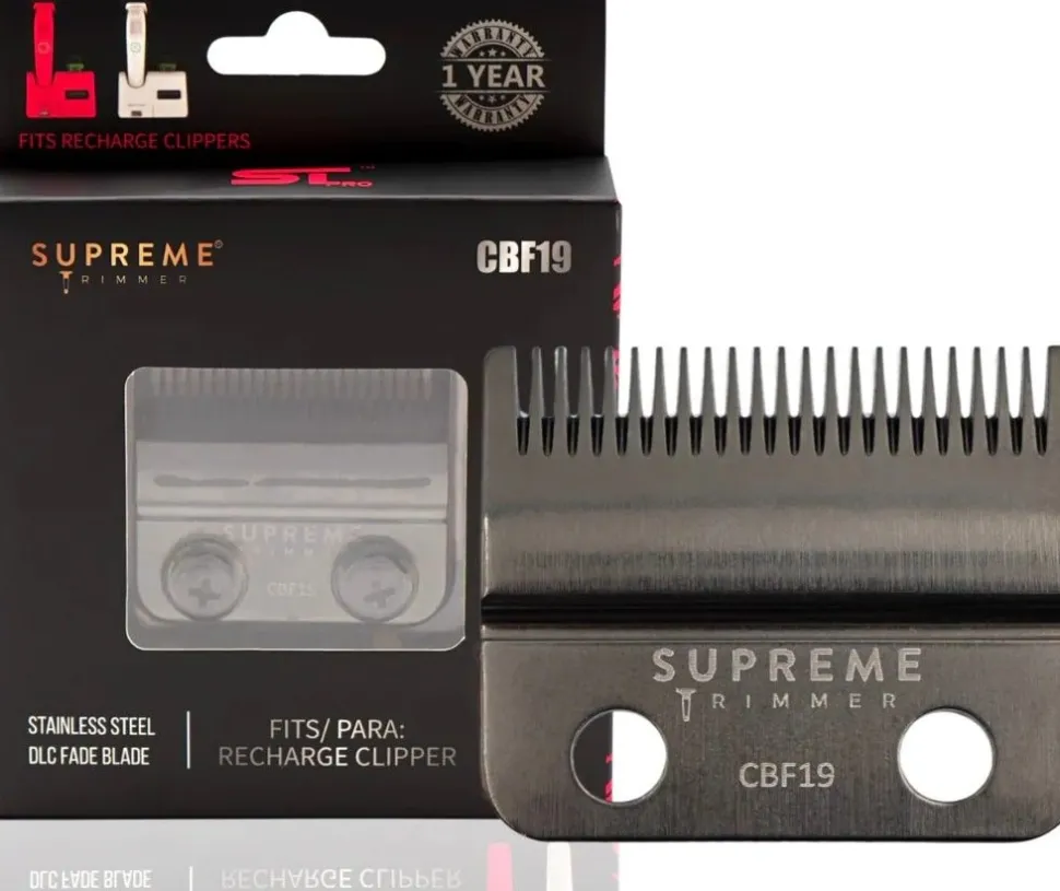 Supreme Trimmer Fade Blade for Recharge Clipper-CBF19