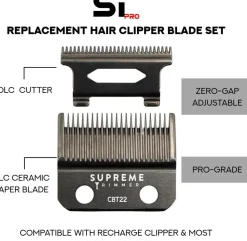 Supreme Trimmer Taper Blade for Recharge Clipper-CBT22