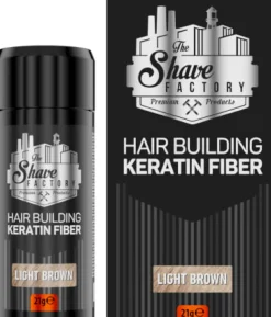 The Shave Factory Hair Building Keratin Fiber Light Brown 21g