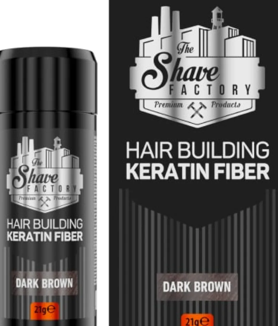 The Shave Factory Hair Building Keratin Fiber Dark Brown 21g