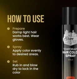 The Shave Factory Temporary Hair Color Spray Gold - 150 ml